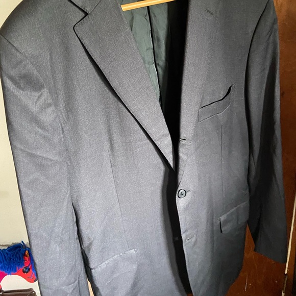 ISAIA NAPOLI "Aquaspider" Gray Suit Jacket 3-2 Button Roll Wool 44 US/54 EU - Picture 3 of 13